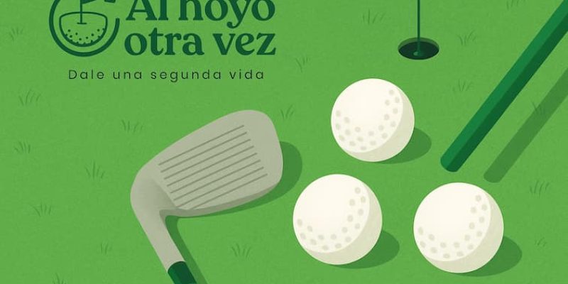 Green con palo de golf